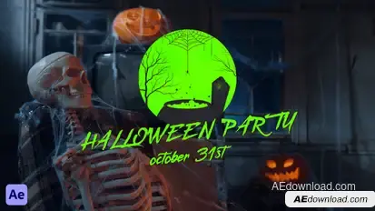 Halloween Card Logo Stings template preview
