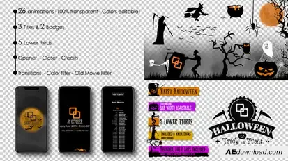 Halloween Complete Kit Elements template preview