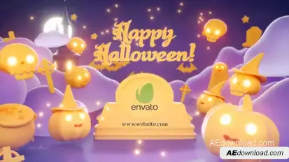 Halloween Countdown Logo Reveal Logo Stings template preview