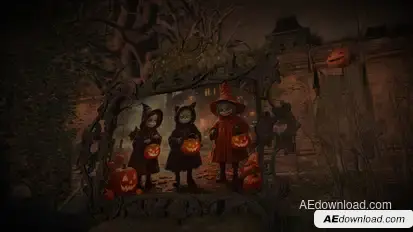 Halloween Creepy Slideshow Video Displays template preview