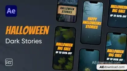 Halloween Dark Stories For After Effects Openers template preview