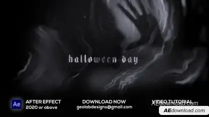 Halloween Day Titles Video Displays template preview