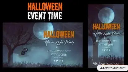 Halloween Event time Openers template preview