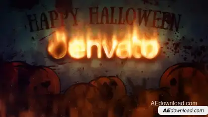 Halloween Fire Logo Logo Stings template preview