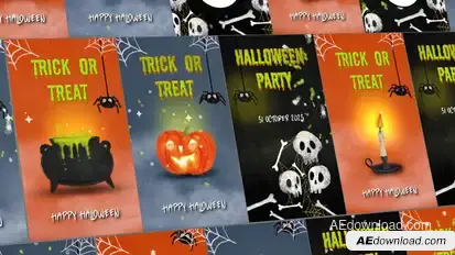 Halloween Funky Stories Video Displays template preview