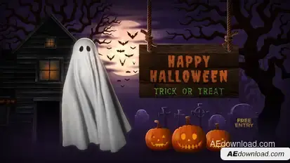 Halloween Ghost Intro Openers template preview