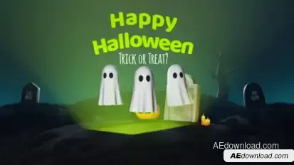 Halloween Ghosts Openers template preview