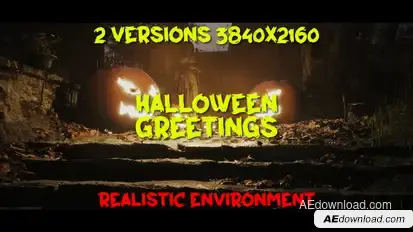 Halloween Greetings Video Displays template preview
