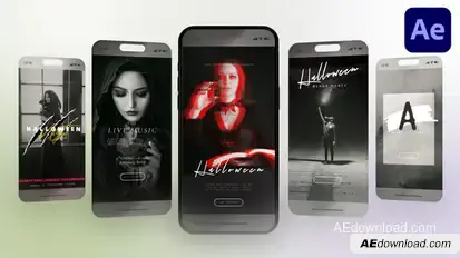 Halloween Instagram Video Displays template preview