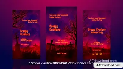 Halloween Instagram Stories Openers template preview