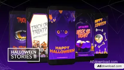 Halloween Instagram Stories II Titles template preview