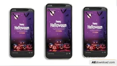 Halloween Instagram Story Openers template preview