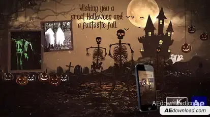 Halloween Intro Skeleton Dance Openers template preview