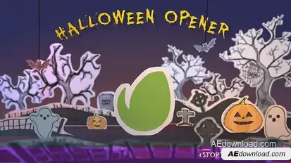 Halloween Intro | Strories Logo Stings template preview
