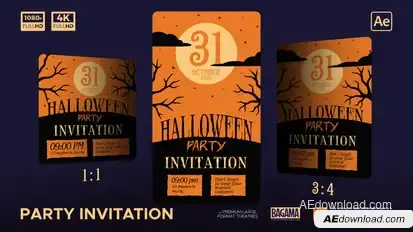 Halloween Invitation Openers template preview