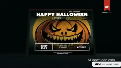 Halloween Logo Card Logo Stings template preview