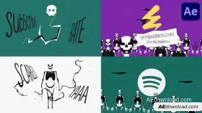 Halloween Logo Event Promo for After Effects Logo Stings template preview
