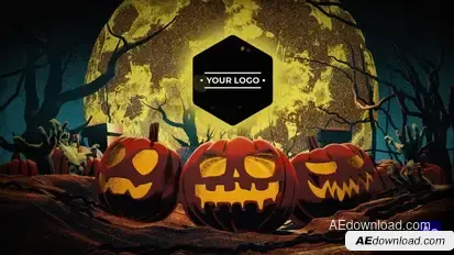 Halloween Logo Intro Openers template preview