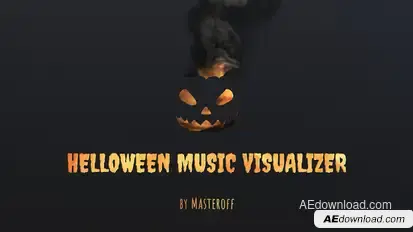 Halloween Music Visualizer Elements template preview