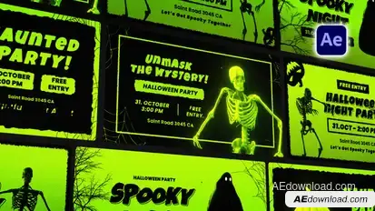 Halloween Mystery Posters Openers template preview