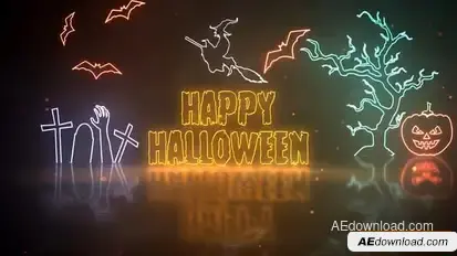 Halloween Neon Party Opener Openers template preview