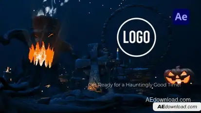 Halloween Night Logo Unveil Logo Stings template preview