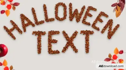 Halloween Particle Pumpkin Typeface Titles template preview