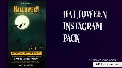 Halloween Party Instagram Story B173 Video Displays template preview