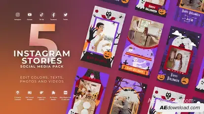 Halloween Party Instagram Vertical Stories Video Displays template preview
