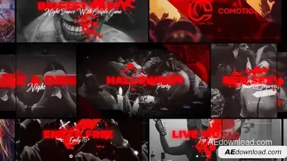 Halloween Party Promo Video Displays template preview