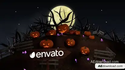 Halloween Pumpkin Lantern Farm Logo Stings template preview