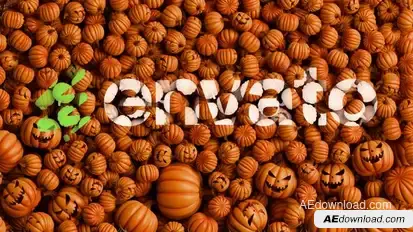 Halloween Pumpkins Logo Reveal broadcast-packages template preview