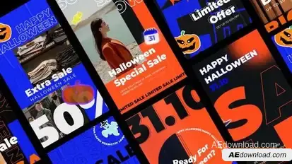 Halloween Sale Product Stories Openers template preview