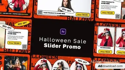 Halloween Sale Slider Promo Openers template preview