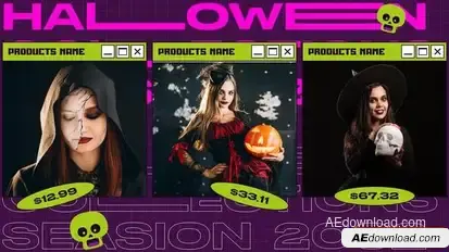Halloween Sale Slider Promo Openers template preview