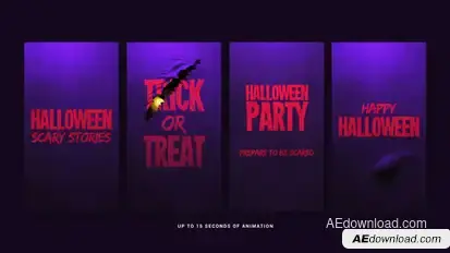 Halloween Scary Stories Video Displays template preview