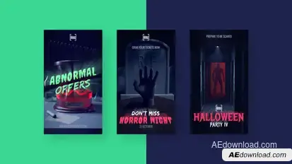 Halloween Scary Stories Vol. 2 Video Displays template preview