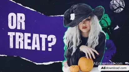 Halloween Sketch & Collage Intro Openers template preview