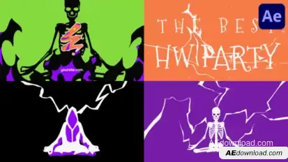 Halloween Skull Logo Opener for After Effects Logo Stings template preview