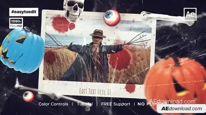 Halloween Slideshow Video Displays template preview