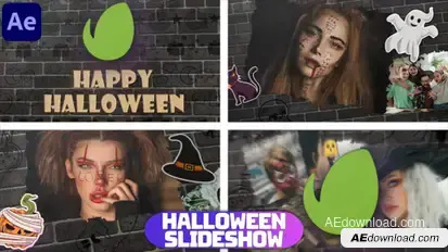 Halloween Slideshow Video Displays template preview