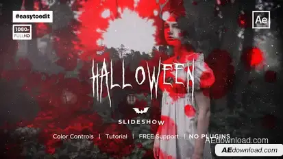 Halloween Slideshow Template Video Displays template preview