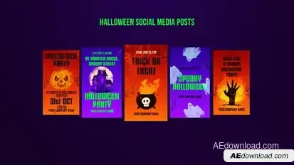 Halloween Social Media Posts Product Promo template preview