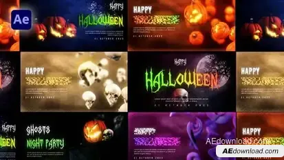 Halloween Spooky Greeting Pack Openers template preview