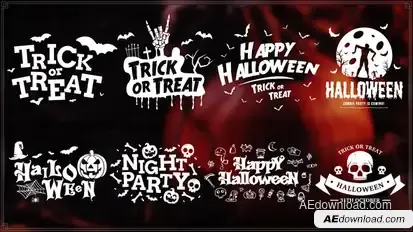 Halloween Spooky Pack Titles template preview