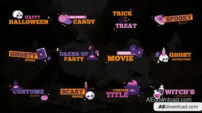 Halloween Titles Titles template preview