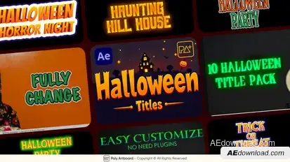 Halloween Titles For After Effects Titles template preview