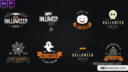 Halloween Titles Pack Titles template preview