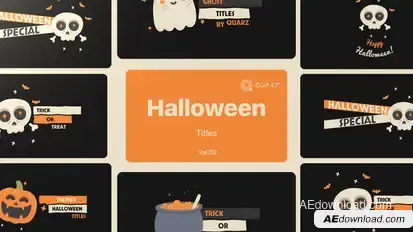 Halloween Titles Vol. 02 Titles template preview