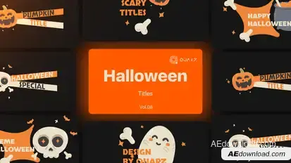 Halloween Titles Vol. 08 Titles template preview